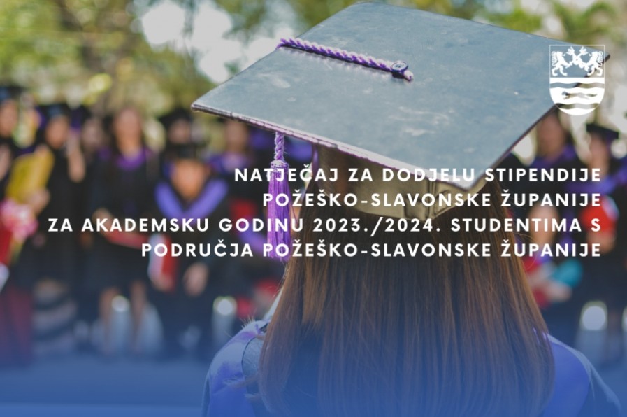 Požeško-slavonska županija nastavlja sa stipendiranjem studenata: Raspisan natječaj za dodjelu 20 stipendija za akademsku godinu 2023./2024.