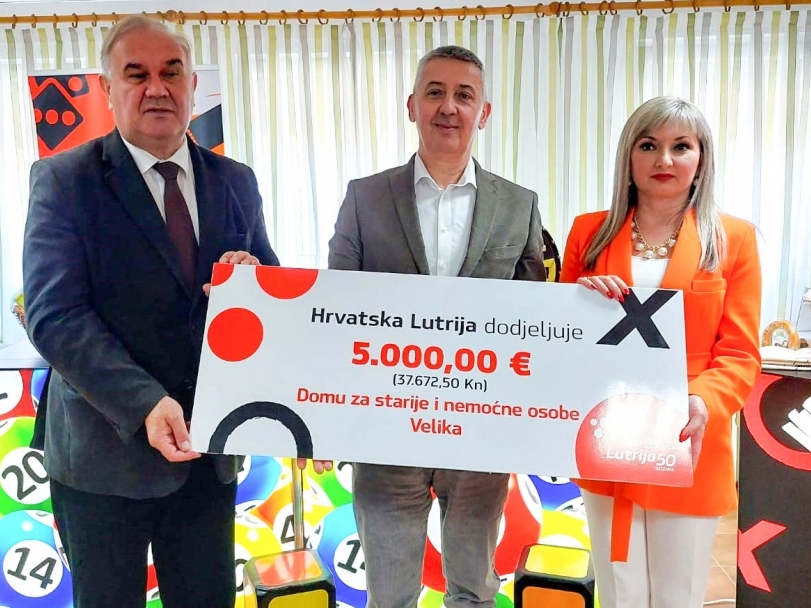 Hrvatska Lutrija dodijelila financijska sredstva Domu za starije i nemoćne osobe Velika