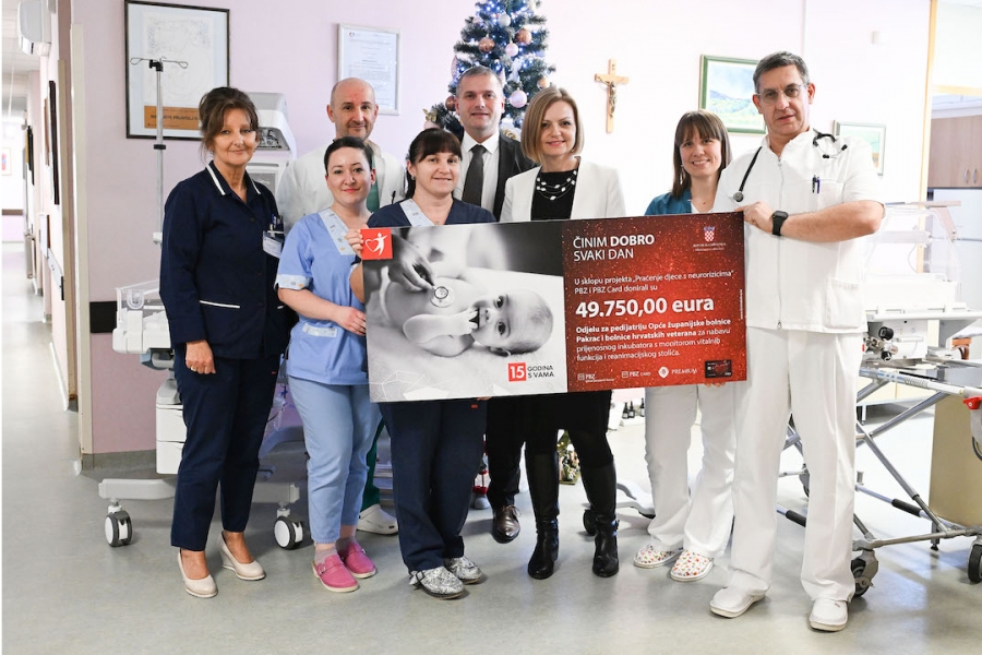PBZ grupa uručila 80. donaciju: Gotovo 50.000 eura Odjelu za pedijatriju pakračke bolnice