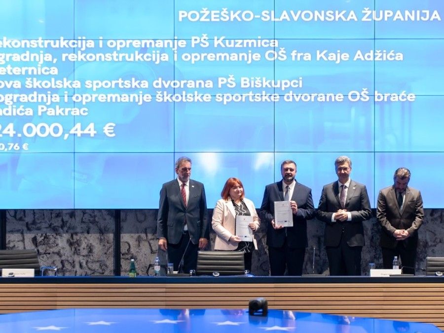 Požeško-slavonskoj županiji više od osam milijuna eura za obnovu i dogradnju osnovnih škola