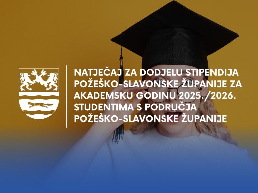 Županica raspisala Natječaj za dodjelu stipendija studentima, iznose do 400 eura mjesečno